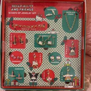 Sanrio Hello Kitty and Friends Jewelry Set - Red, Green, Gold, Pink, White